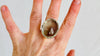 Oversized Faceted Prasiolite Cocktail Ring | Handmade Adjustable Sterling Silver | Unique Gemstone Jewelry. 4188