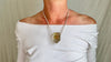Citrine & Silver Pendant Necklace. Sterling Silver. 2228