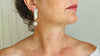 Serpentine and Silver Sphere Earrings. Handmade Designer Sterling Jewelry. 2420