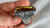 Lemon Topaz Botanicals Cocktail Ring | Oversized Handmade Adjustable Sterling Silver | Unique Gemstone Jewelry. 4481