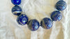 Lapis Lazuli Necklace. Large Spheres. Sterling Silver. 0821