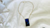 Labradorite Pendant Necklace. Heavy Sterling Silver Chain. Flashy Blue Stone. Designer Jewelry. 2678