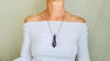 Natural Amethyst Crystal Pendant Necklace. Sterling Silver. Atelier Aadya. Medicine Necklace. 2674
