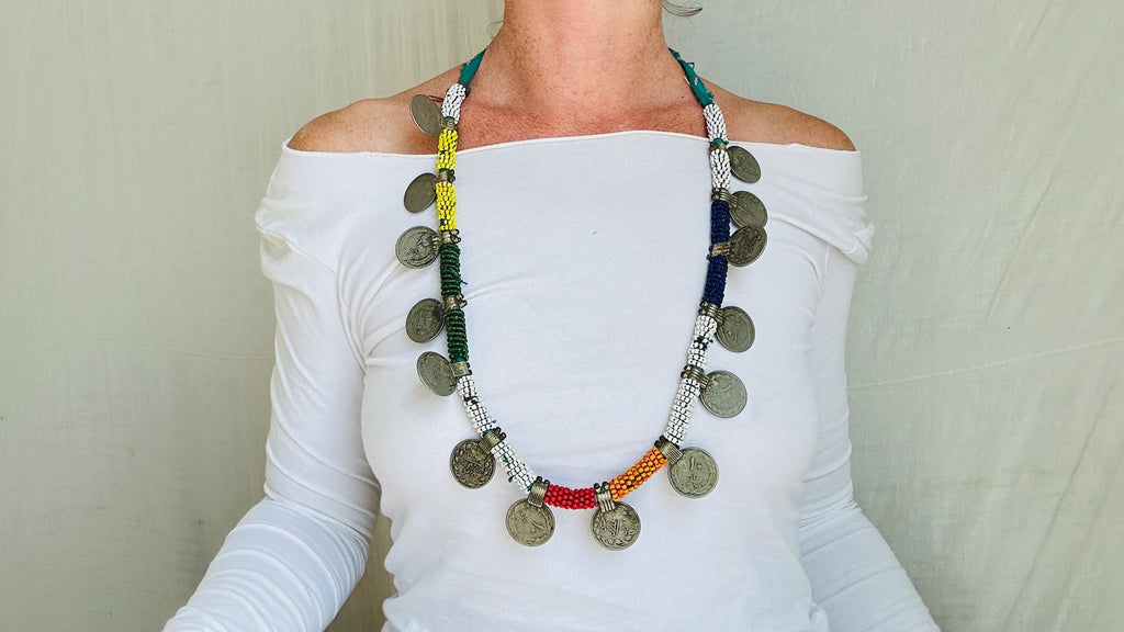 Balochi Coin Tribal Necklace. 0777