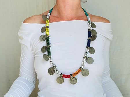 Balochi Coin Tribal Necklace. 0777
