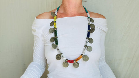 Balochi Coin Tribal Necklace. 0777