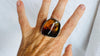 Amber Botanicals Ring. Sterling Silver. Adjustable Size. AMB-1