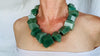 Faceted Aventurine Necklace. Handmade Designer Necklace. Sterling Silver Chain. Adjustable Choker. 2850.