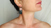 Turquoise & Silver Earrings. Handmade Sterling Silver Jewelry. Natural Hubei Stone. 2361