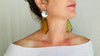 Amber Slab & Sterling Silver Earrings. 2586