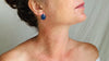 Lapis Lazuli Asymmetrical Earrings. Sterling Silver. 0915