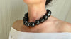 Barro Negro & Silver Necklace. Oaxacan Black Clay. Sterling Silver. 2031