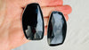 Faceted Oversized Obsidian Earrings. Sterling Silver Posts, One-of-a-Kind. 4162