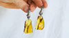 Mexican Amber & Hands Earrings. Cast Sterling Silver Jewelry from Oaxaca. 2885