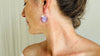 Amethyst Hoop Earrings. Sterling Siler Handmade Jewelry. Atelier Aadya. Exact Pair. 2717