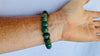 Guatemalita Jade Beaded Bracelet with a Sterling Silver Bead. 4407