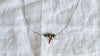 Turquoise & Coral Necklace. Sterling Silver Chain. 1422
