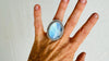 Rainbow Moonstone Cocktail Ring. Maximalist Sterling Silver Jewelry. Strong Flash! 0913