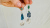 Ancient Roman Glass & Berber Coin Earrings. Handmade Sterling Silver Designer Jewelry. 2755