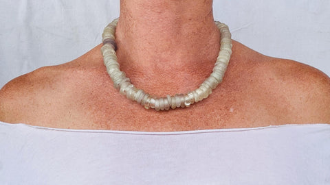 Old African Trade Dogon Annular Beaded Necklace. 2843