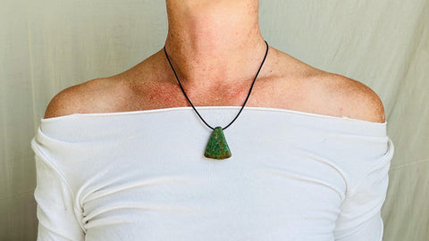 Mayan Green Jade Pendant. Hand-Carved Adze. Guatemala. 2751