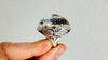 Natural Quartz Ring. Oversized. Botanicals. Size 5.25. 4140