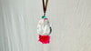 Huge Quartz & Turquoise Pom-Pom Pendant Necklace. Silk Ribbon. 2283