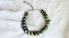 Guatemalita Necklace with Jade and Silver. Replica.