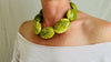 Serpentine Necklace. Large Organic Shapes. Sterling Silver. 2179