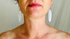 Carved MOP Feather Earrings. Mother-of-Pearl and Sterling Silver Jewelry. Atelier Aadya. 4176