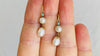 Vintage Ecuadorian Gold Earrings With Pearls. 18kt. 0395