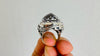 Natural Quartz Ring. Oversized. Botanicals. Size 5.25. 4140