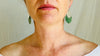 Guatemalan Jade Earrings. Sterling Silver