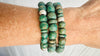 Trio of Guatemalita Bracelets. Beaded with Sterling Silver. Mayan Jewelry. Handmade Gift for Her. 2658