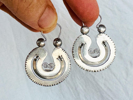 Filigree Hoop Earrings. Oaxaca. Sterling Silver. Mexico. Frida Kahlo