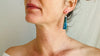 Chrysocolla and Sterling Silver Earrings. Atelier Aadya. 1249