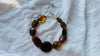 Dramatic Amber Necklace. Antique Sterling Silver Beads. Maximalist Designer Jewelry.