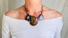 Ammonite, Fluorite and Lotus Necklace. Sterling Silver. 1427