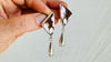 White Turquoise & Silver Drop Earrings. Handmade Sterling Silver Jewelry. 2421