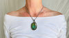Antique Turquoise Pendant Necklace. Sterling Silver. 1437