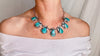 Turquoise & Flowers Sterling Silver Necklace. Taxco. Stunning! 0510