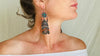 Vintage Uzbek Earrings. Jhumkas with Pearl and Coral. Handmade Sterling Silver Jewelry. 0547
