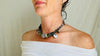 Ancient Roman Glass Necklace with Antique Silver. Handmade Designer Jewelry. 2572