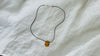 Amber Pendant on a Leather Cord. Handmade Necklace. 1402