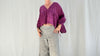 Mexican Gauze Blouse. Purple. One Size