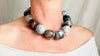 Jasper Necklace. Garden Quartz. Sterling Silver. 1373