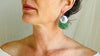 Guatemalan Jade Earrings. Sterling Silver