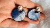 Lapis Lazuli Flat Hoop Earrings. Atelier Aadya. 2835