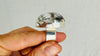 Sterling Silver Quartz Cocktail Ring, Adjustable Size, Taxco Artisan Made. 4257