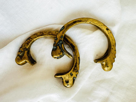 Pair Vintage Kuch Brass Bangles. 0899